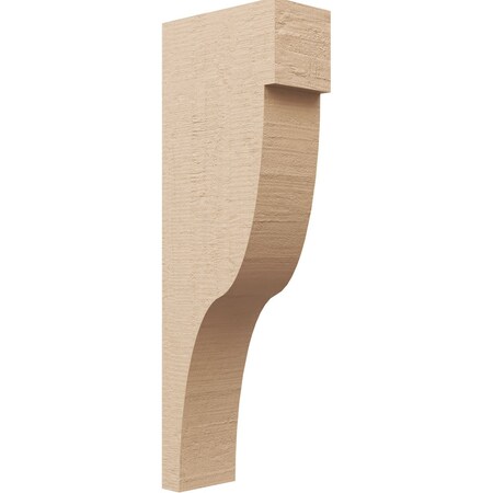Ekena Millwork 4"W x 8"D x 24"H Thin Garner Rough Cedar Woodgrain TimberThane Corbel, Primed Tan CORUR04X08X24GARRCPR